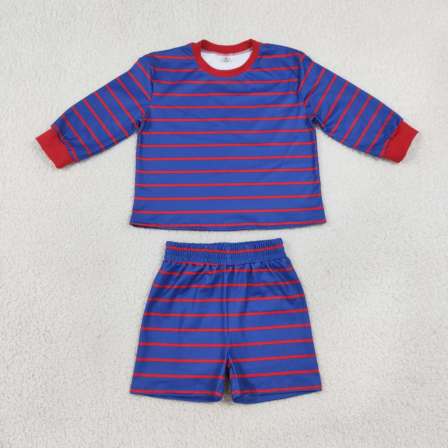 Baby Girls Red Purple Stripe Shirt Top Short Yoga Active Clothes Set