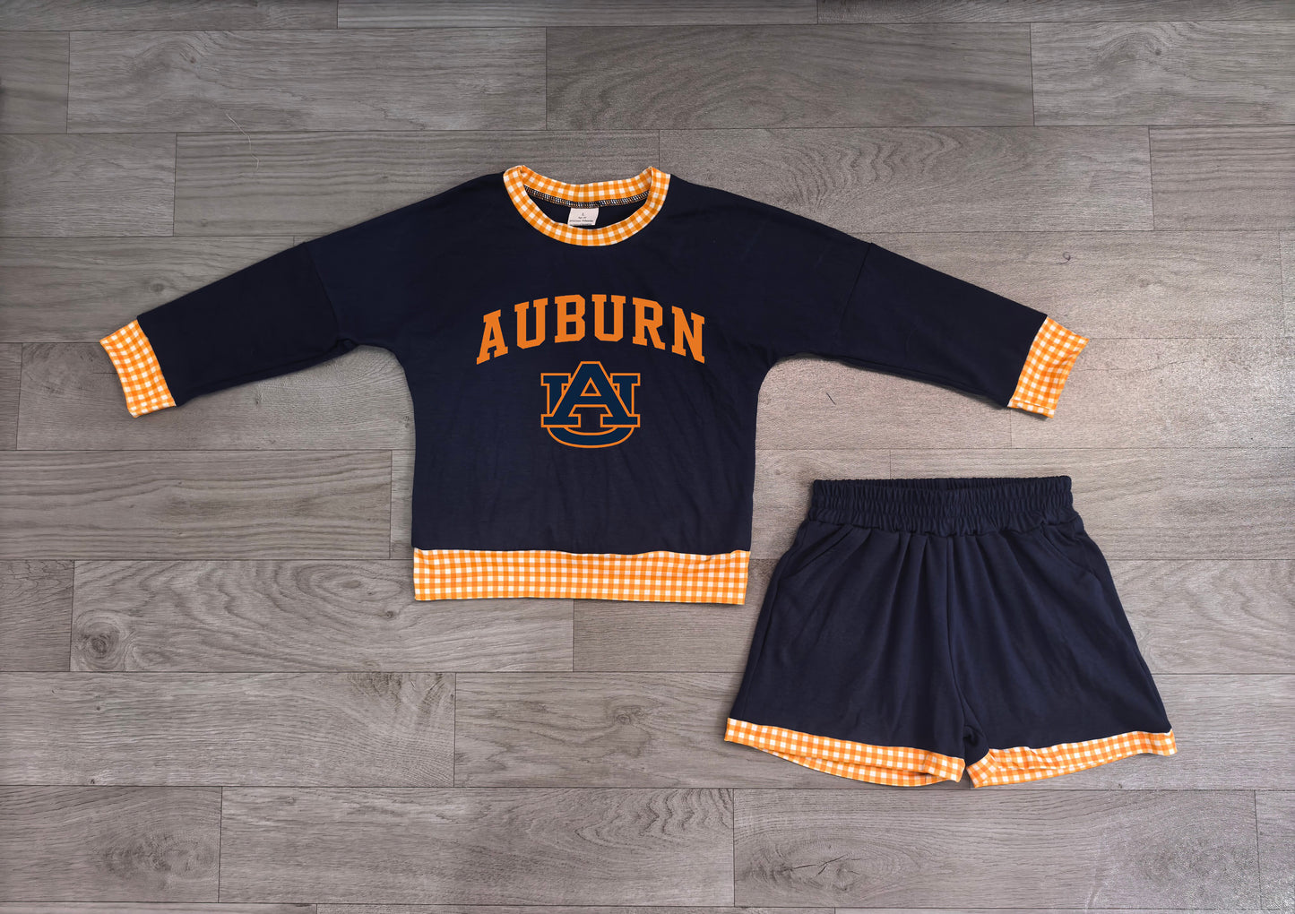 Baby Boys Vinyl AU Long Sleeve Top Pockets Short Team Clothes Set Preorder