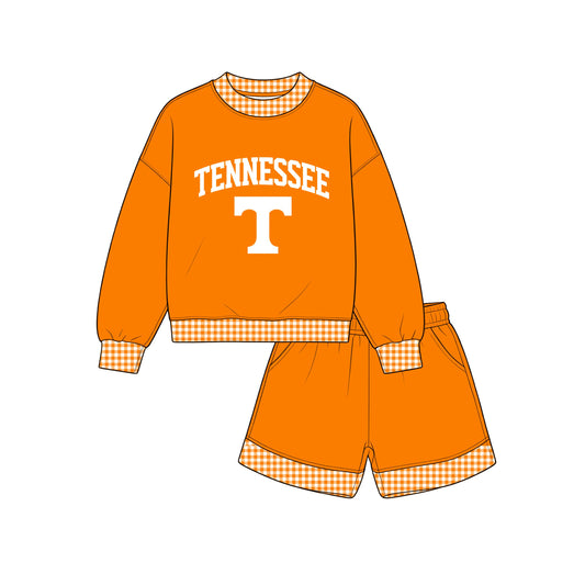 Baby Boys Vinyl Tennessee Long Sleeve Top Short Team Clothes Set Preorder