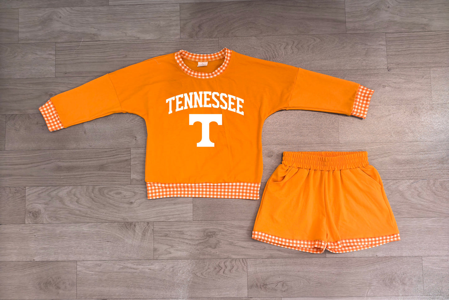 Baby Boys Vinyl Tennessee Long Sleeve Top Short Team Clothes Set Preorder
