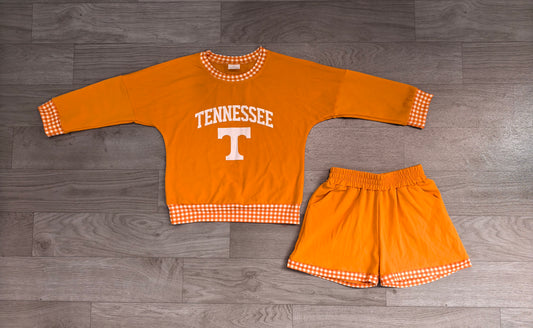 Baby Boys Vinyl Tennessee Long Sleeve Top Short Team Clothes Set Preorder