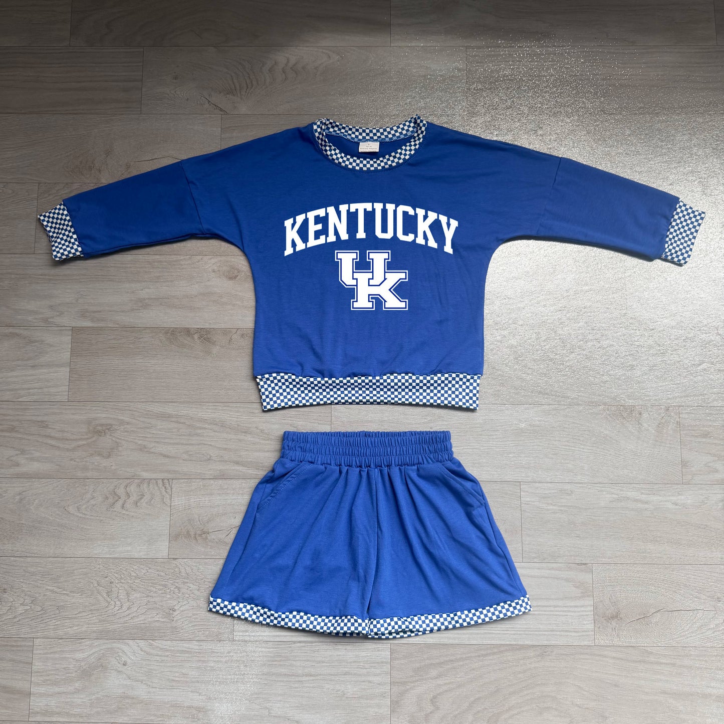 Baby Boys Vinyl Kentucky Long Sleeve Top Short Team Clothes Set Preorder
