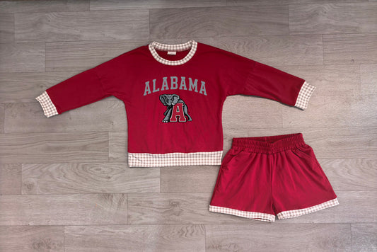 Baby Boys Vinyl Alabama Long Sleeve Top Short Team Clothes Set Preorder
