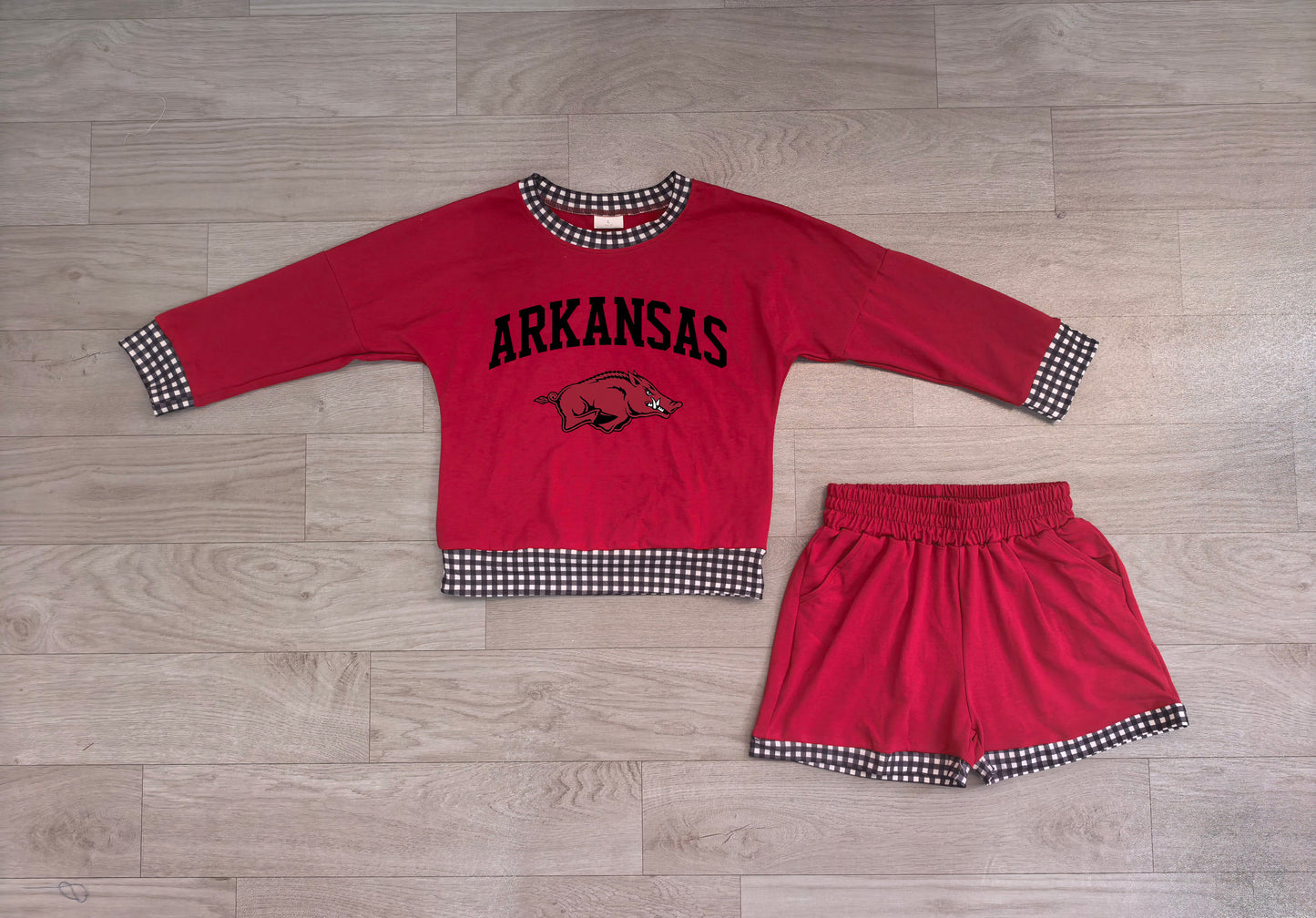 Baby Boys Vinyl Gamecocks Long Sleeve Top Short Team Clothes Set Preorder