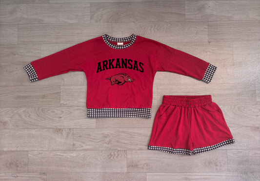 Baby Boys Vinyl Gamecocks Long Sleeve Top Short Team Clothes Set Preorder