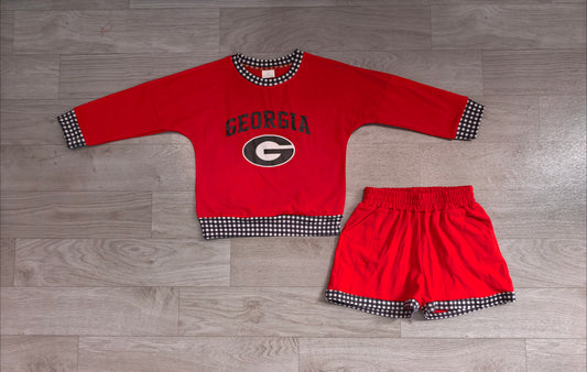 Baby Boys Vinyl Georgia Long Sleeve Top Short Team Clothes Set Preorder