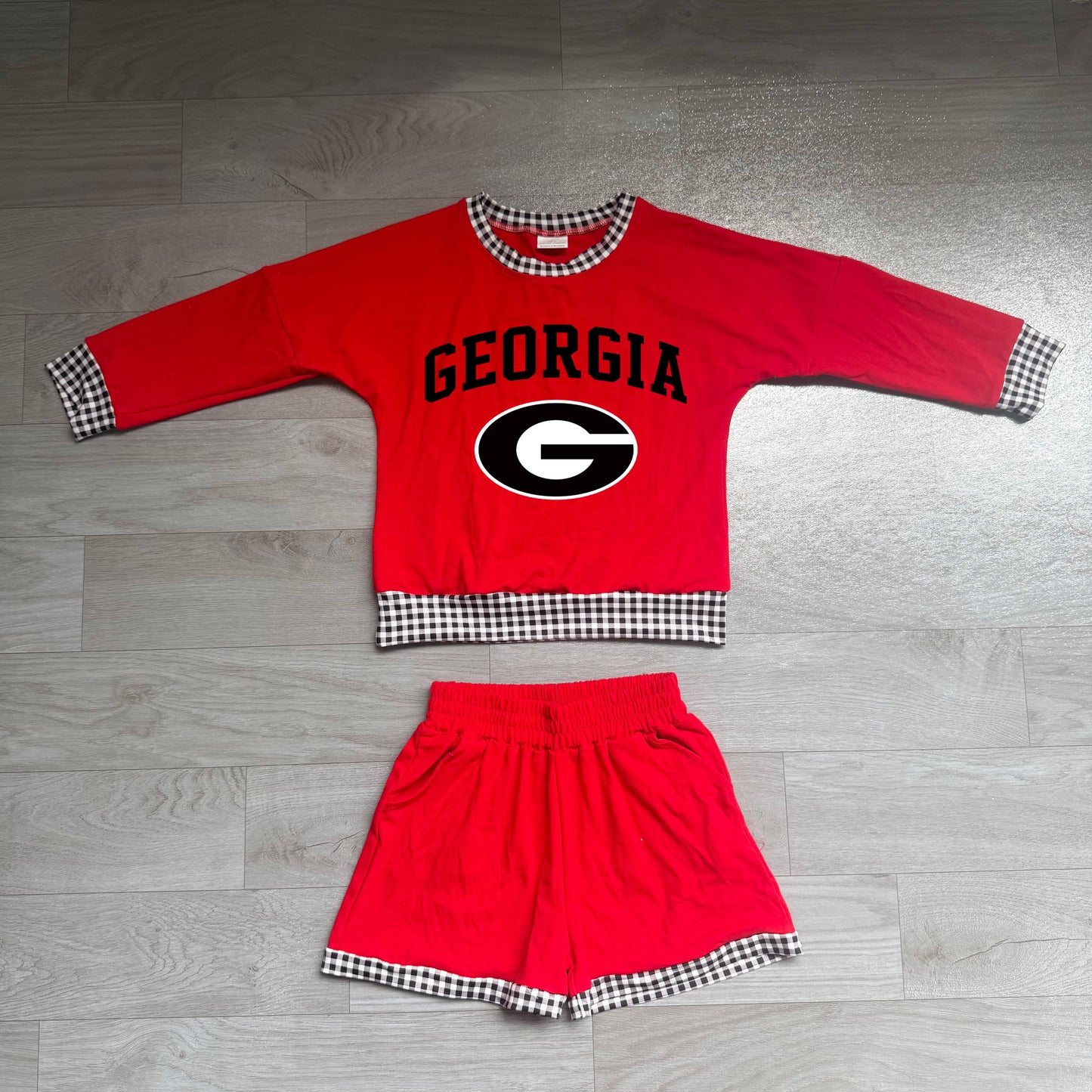 Baby Boys Vinyl Georgia Long Sleeve Top Short Team Clothes Set Preorder