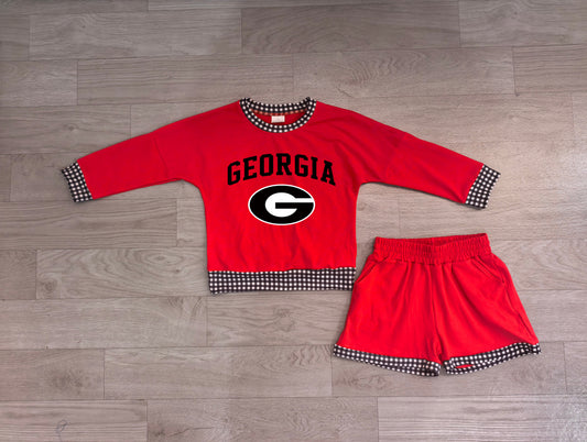 Baby Boys Vinyl Georgia Long Sleeve Top Short Team Clothes Set Preorder