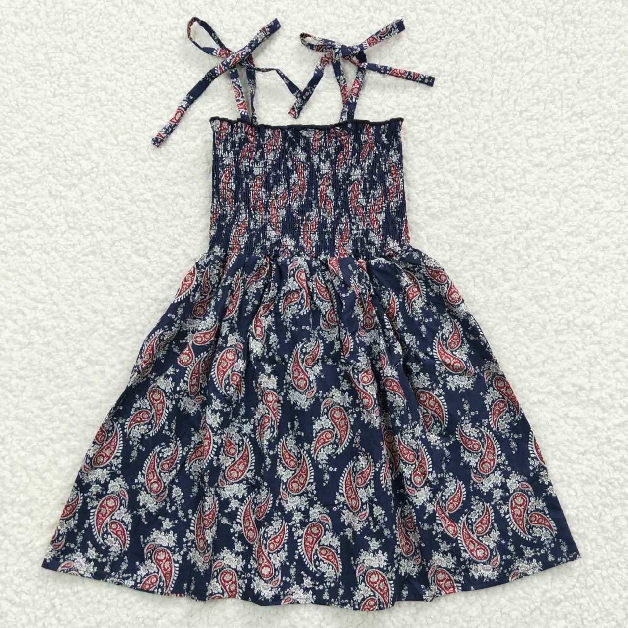 Sibling Baby Girls Strap Colorful Floral Print Knee Length Dresses