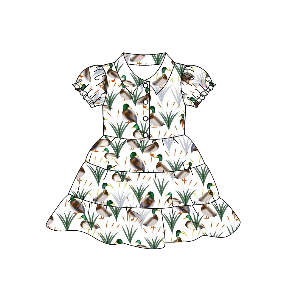 Baby Girls Duck Hunting Ruffle Dresses preorder