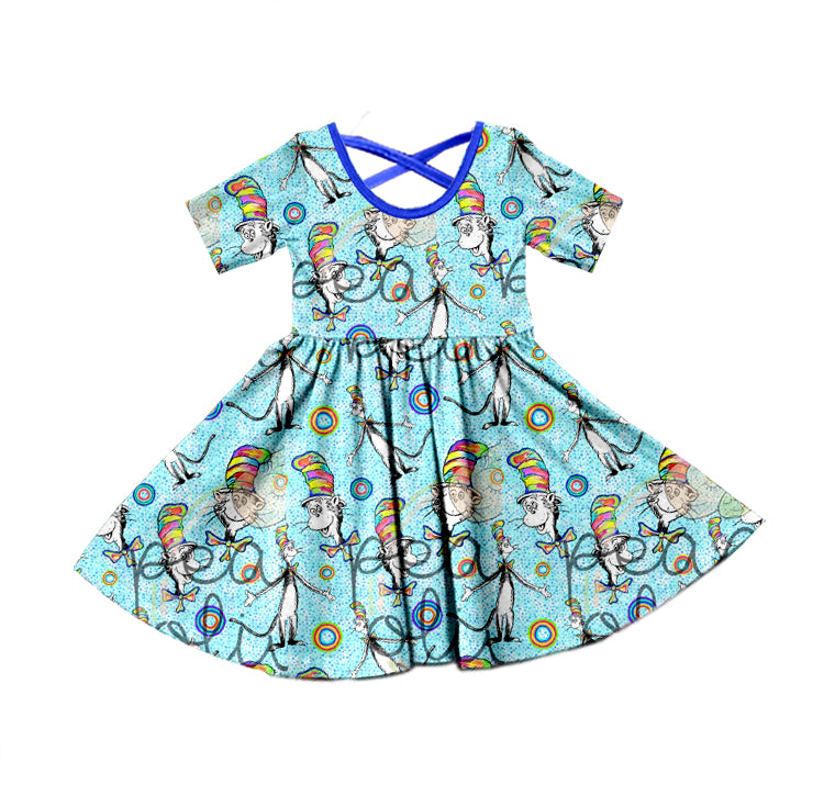 Baby Girls Dr Reading Blue Short Sleeve Knee Length Dresses preorder