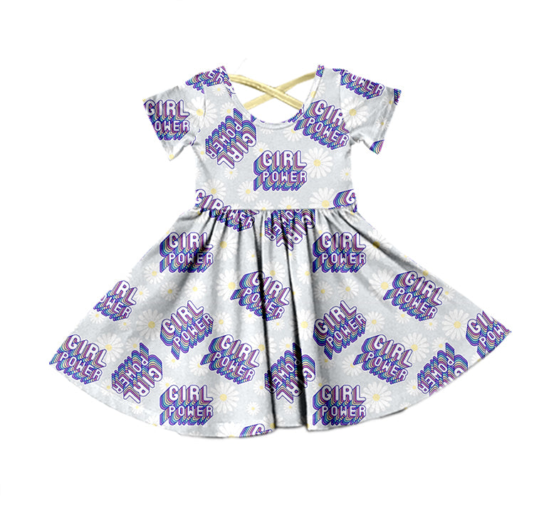 Baby Girls Power Short Sleeve Purple Knee Length Dresses preorder