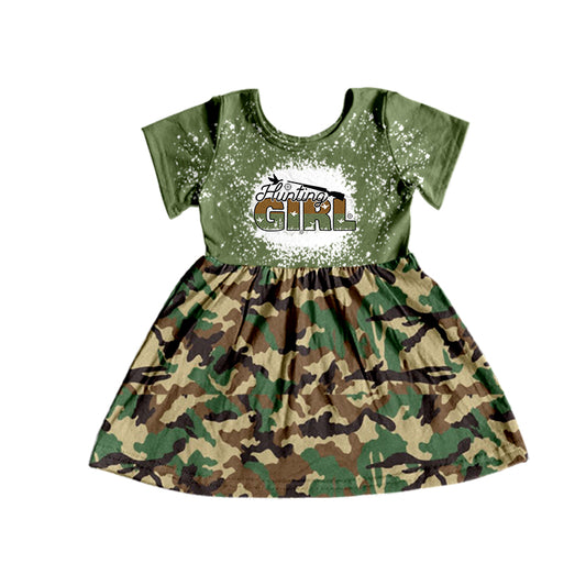 Baby Girls Hunting Girl Camo Short Sleeve Knee Length Dresses preorder