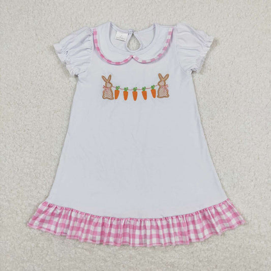 Sibling Baby Girls Easter Rabbit Carrots Rompers Dresses