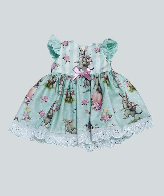 Baby Girls Easter Rabbits Eggs Flowers Ruffle Dresses Preorder