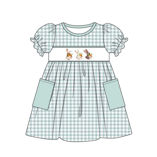 Baby Girls Easter Rabbit Carrot Knee Length Dresses Preorder