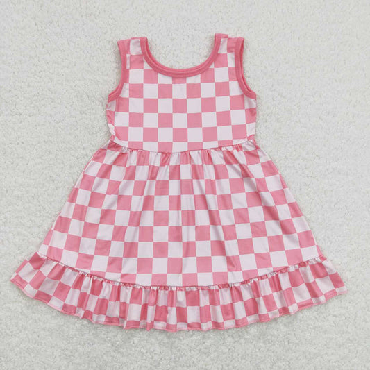 Sibling Baby Girls Sleeveless Ruffle Knee Length Summer Dresses