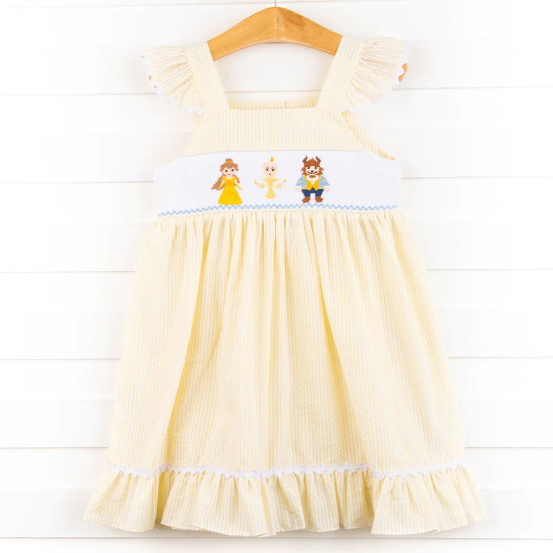 Baby Girls Flutter Sleeve Princess Beauty Knee Length Dresses Preorder