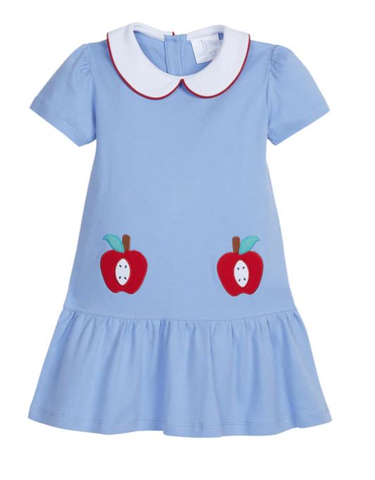Baby Girls Short Sleeve Apples Knee Length Dresses Preorder