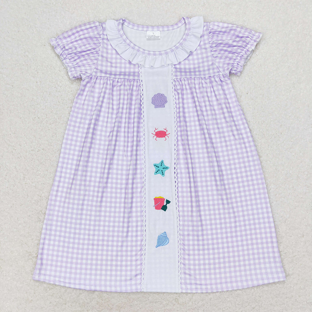 Embroidery Sibling Baby Girls Summer Knee Length Dresses