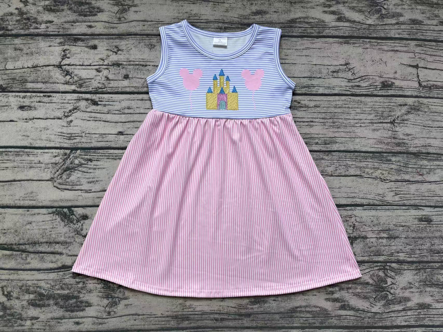 Baby Girls Pink Castle Knee Length Dresses