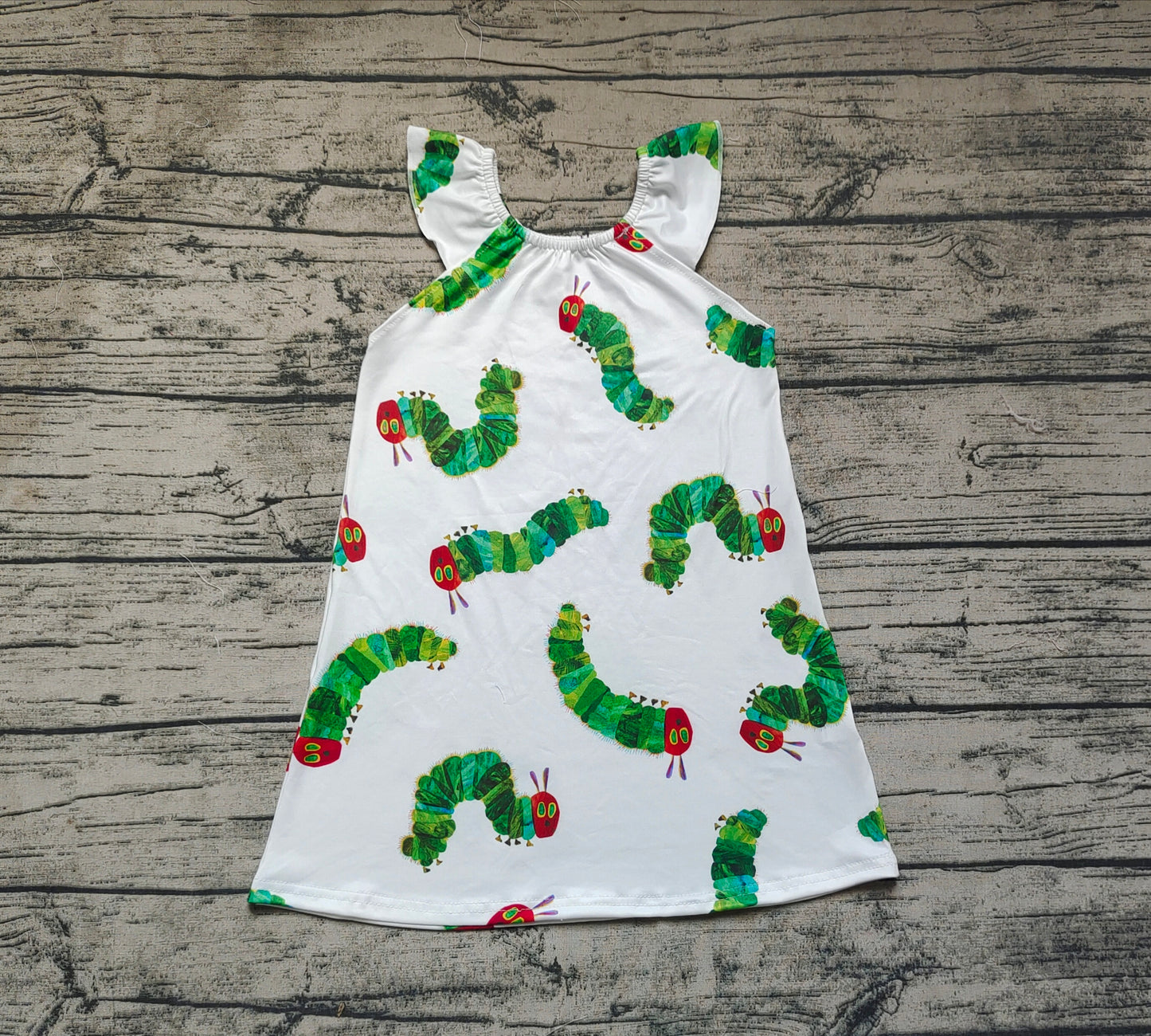 Baby Girls Caterpillar Flutter Sleeve Knee Length Dresses