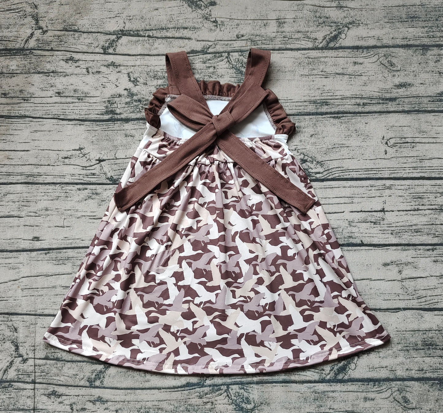 Baby Girls Camo Duck Turkey Deer Straps Knee Length Dresses