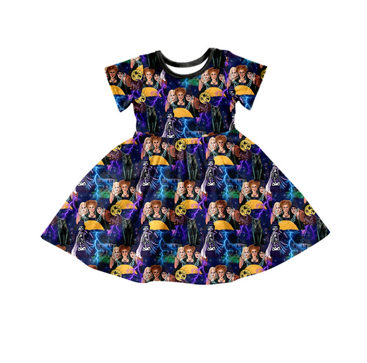 Baby Girls Halloween Witches Knee Length Dresses Preorder