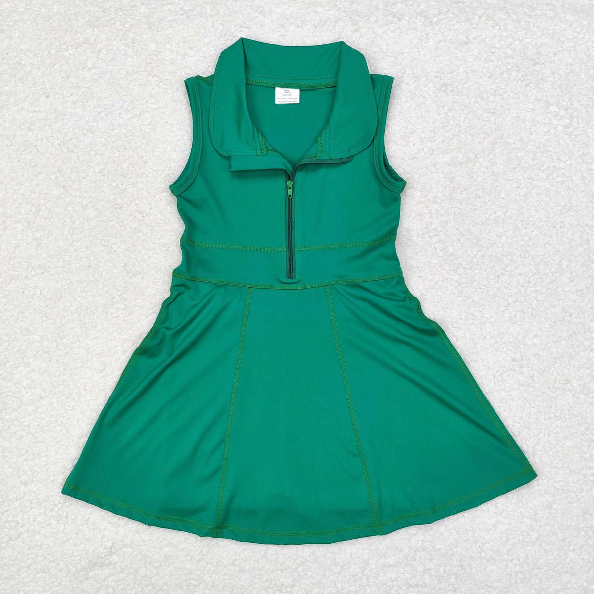 Sibling Baby Girls Sleeveless Colorful Back Zip Short Yoga Active Knee Length Dress