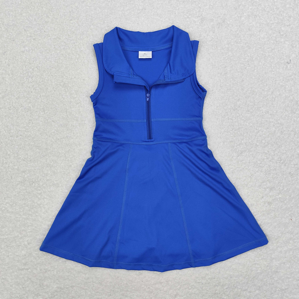 Sibling Baby Girls Sleeveless Colorful Back Zip Short Yoga Active Knee Length Dress