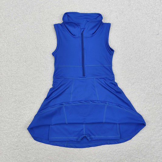 Baby Girls Royal Blue Athletic Active Wear Knee Length Dresses