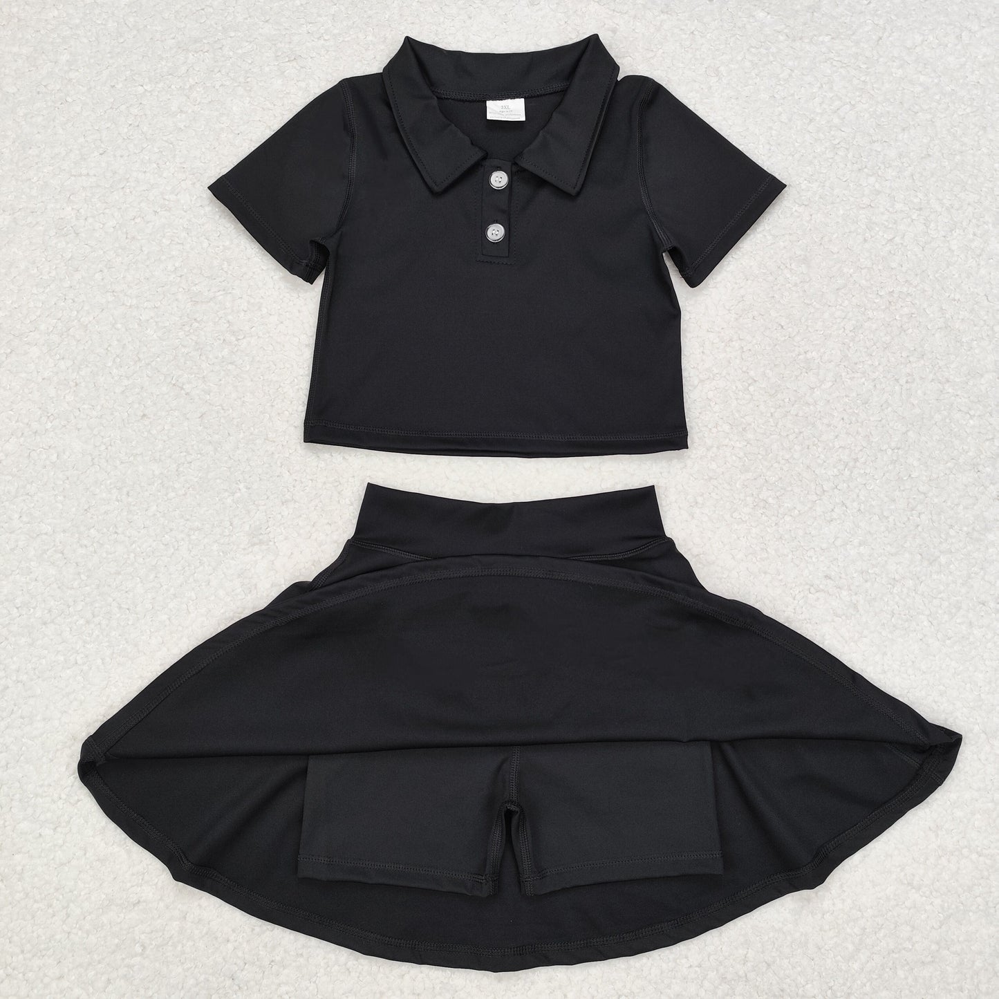Sibling Baby Girls 6 Style Black Athletic Active Wear Work Out Dresses Set