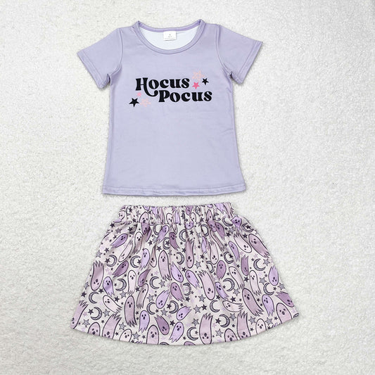 Baby Girls Witches Grey HP Tee Shirts Tops Skirt Clothes Sets