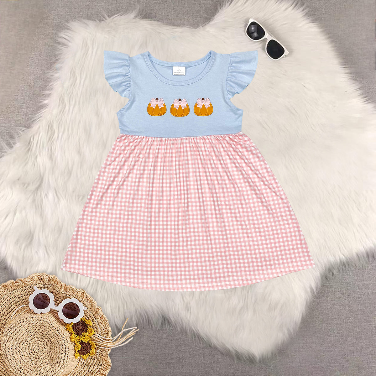Sibling Baby Kids Fall Pumpkins Shirts Rompers Dresses