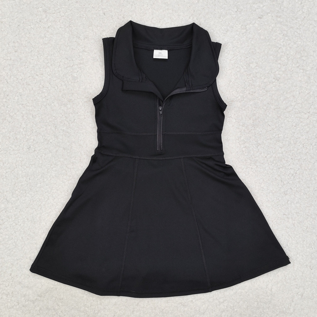 Sibling Baby Girls Sleeveless Colorful Back Zip Short Yoga Active Knee Length Dress
