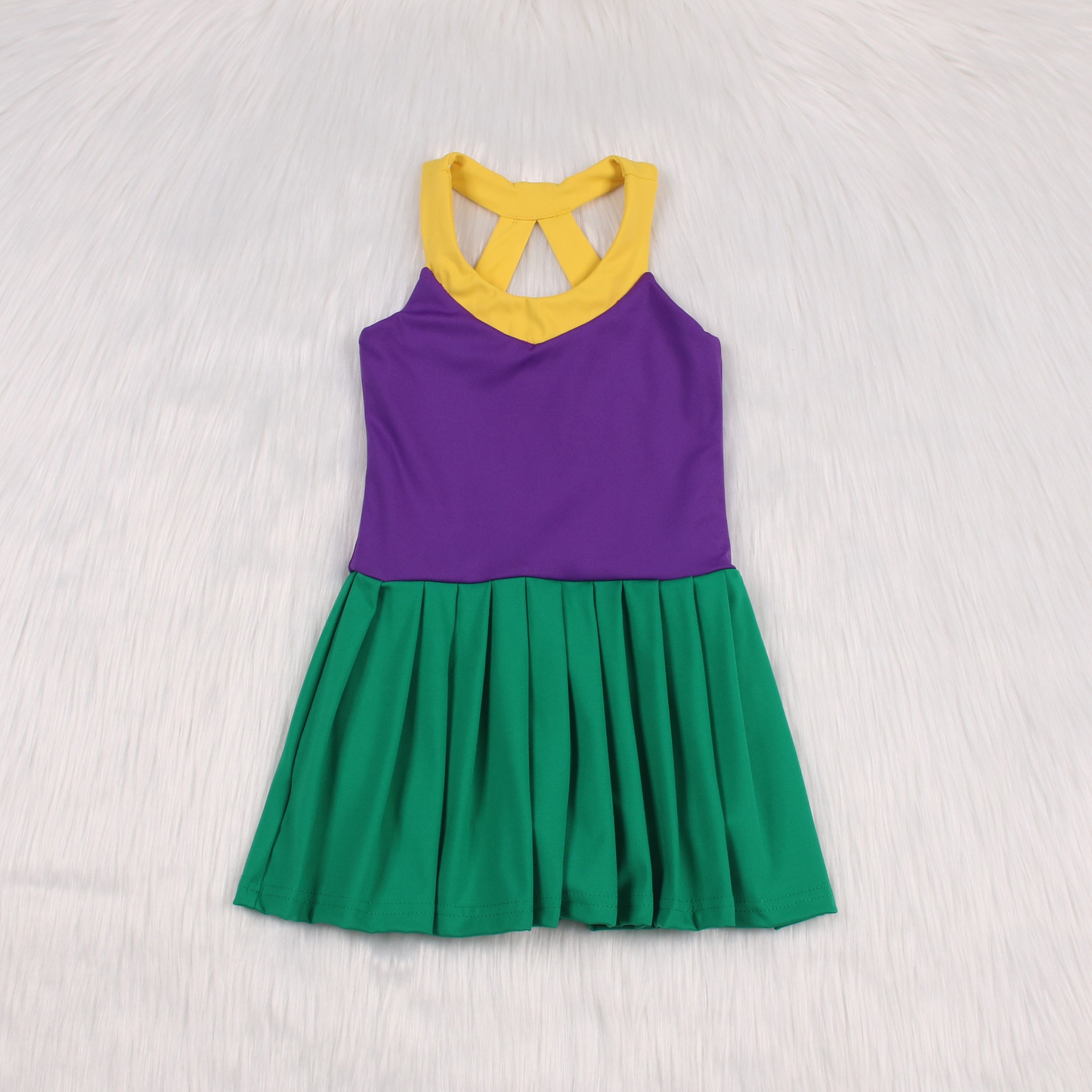 Baby Girls Purple Mardi Gras Active Wear Athletic Dresses Preorder