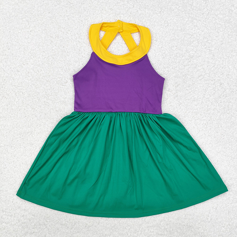 Baby Girls Purple Mardi Gras Active Wear Athletic Dresses