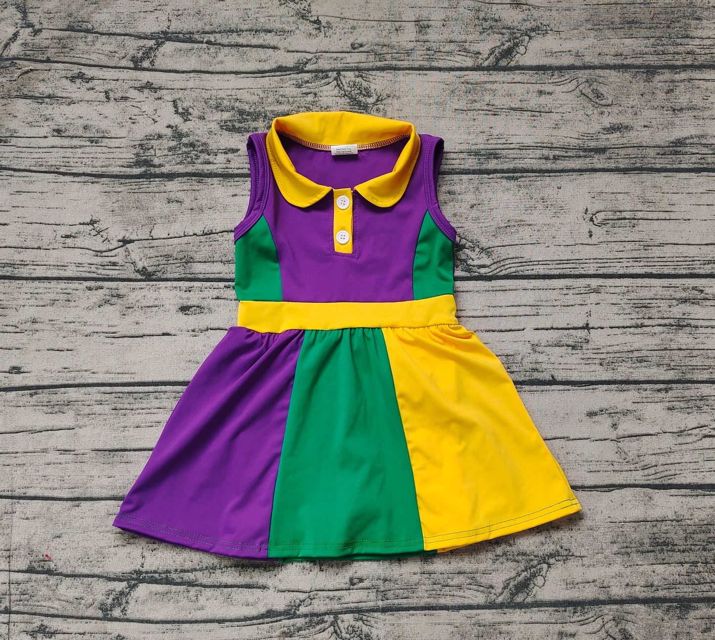 Baby Girls Purple Mardi Gras Active Wear Knee Length Dresses