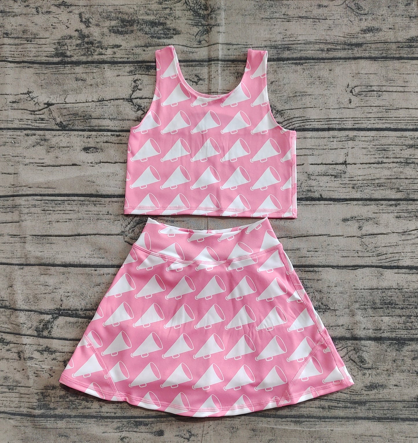 Baby Girls Cheer Athletic Active Wear Top Shorts Skirts Clothes Sets