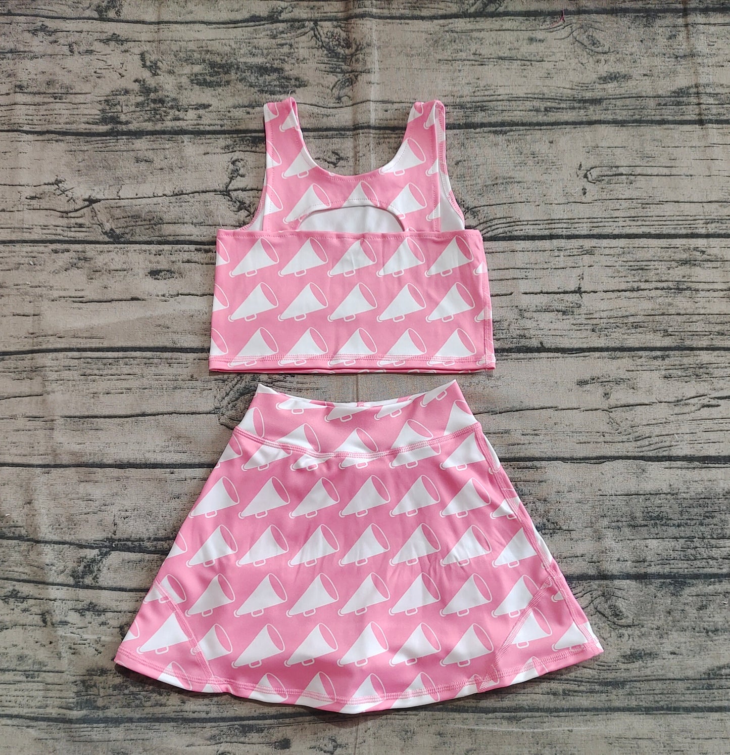 Baby Girls Cheer Athletic Active Wear Top Shorts Skirts Clothes Sets