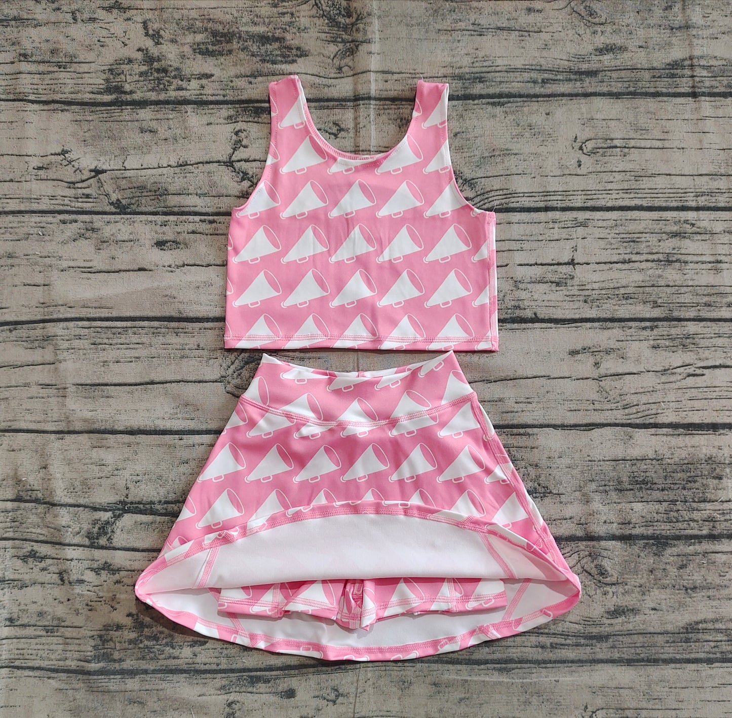 Baby Girls Cheer Athletic Active Wear Top Shorts Skirts Clothes Sets