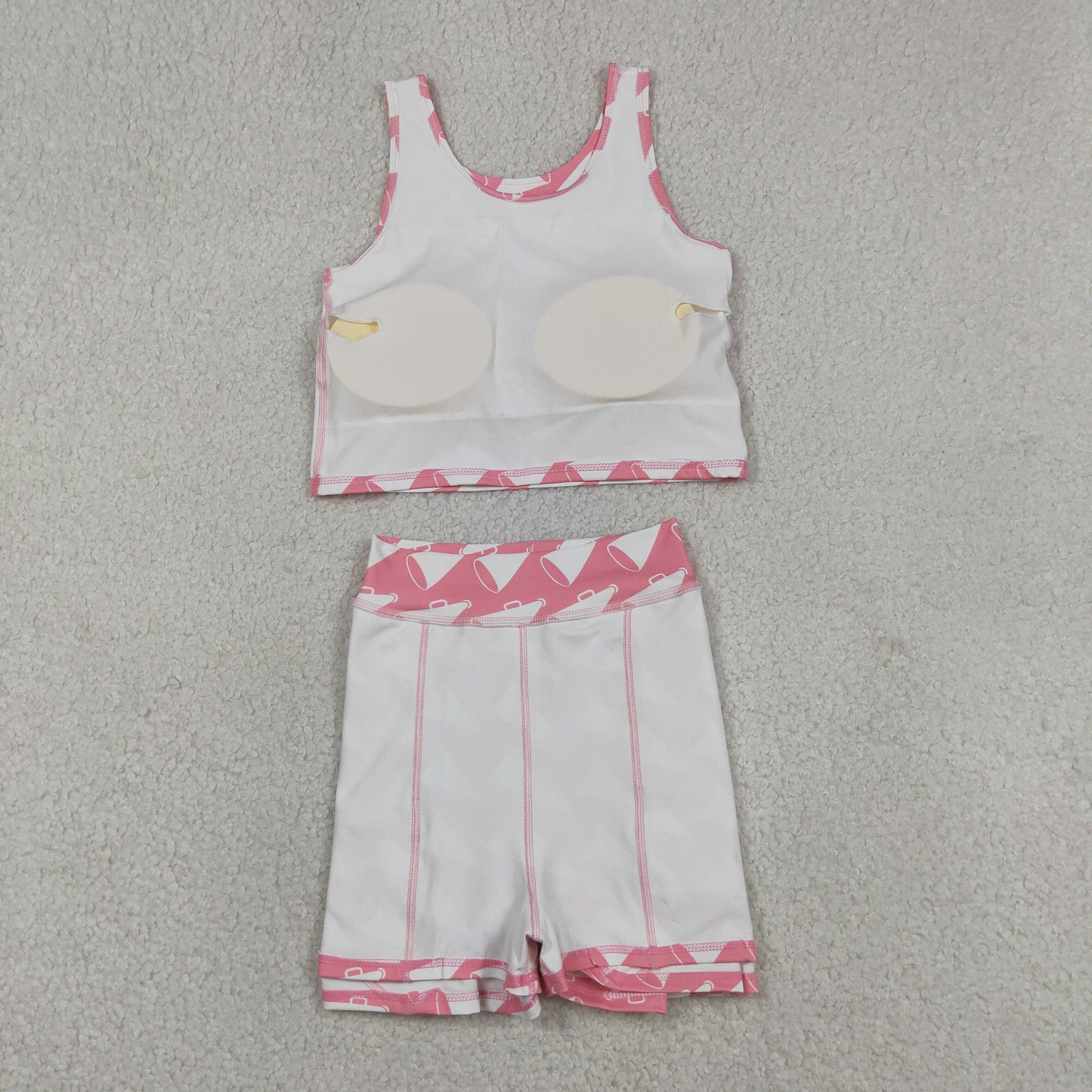 Baby Girls Cheer Athletic Active Wear Top Shorts Skirts Clothes Sets