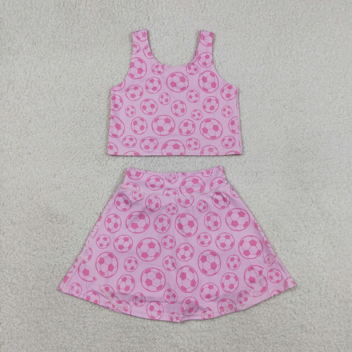 Sibling Baby Girls Football Baseball Cheer Yoga Active Wear Top Shorts Skirts Clothes Sets