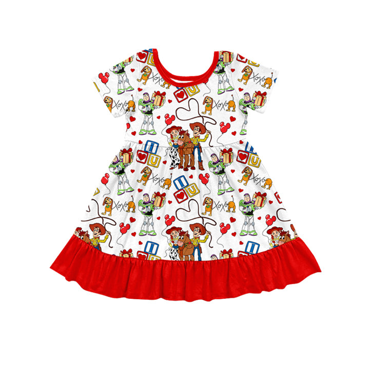 Baby Girls Toys Valentines Hearts Knee Length Dresses Preorder