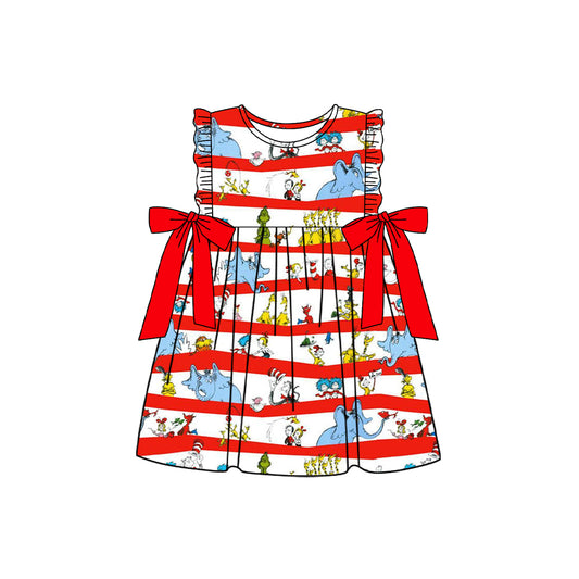 Baby Girls Dr Reading Red Bows Knee Length Dresses Preorder