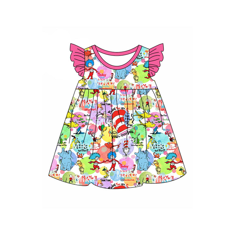 Baby Girls Dr Reading Pink Elephant Knee Length Dresses Preorder