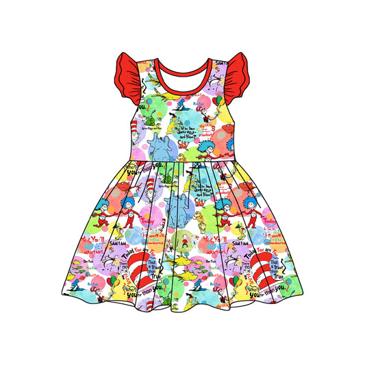 Baby Girls Dr Reading Elephant Red Pearl Dresses Preorder