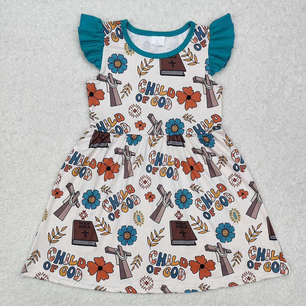 Baby Girls Child of God Church Pearl Knee Length Dresses