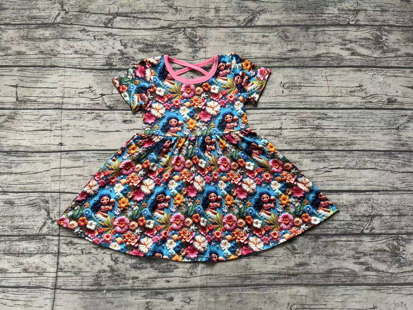 Baby Girls Island Princess Flowers Knee Length Dresses