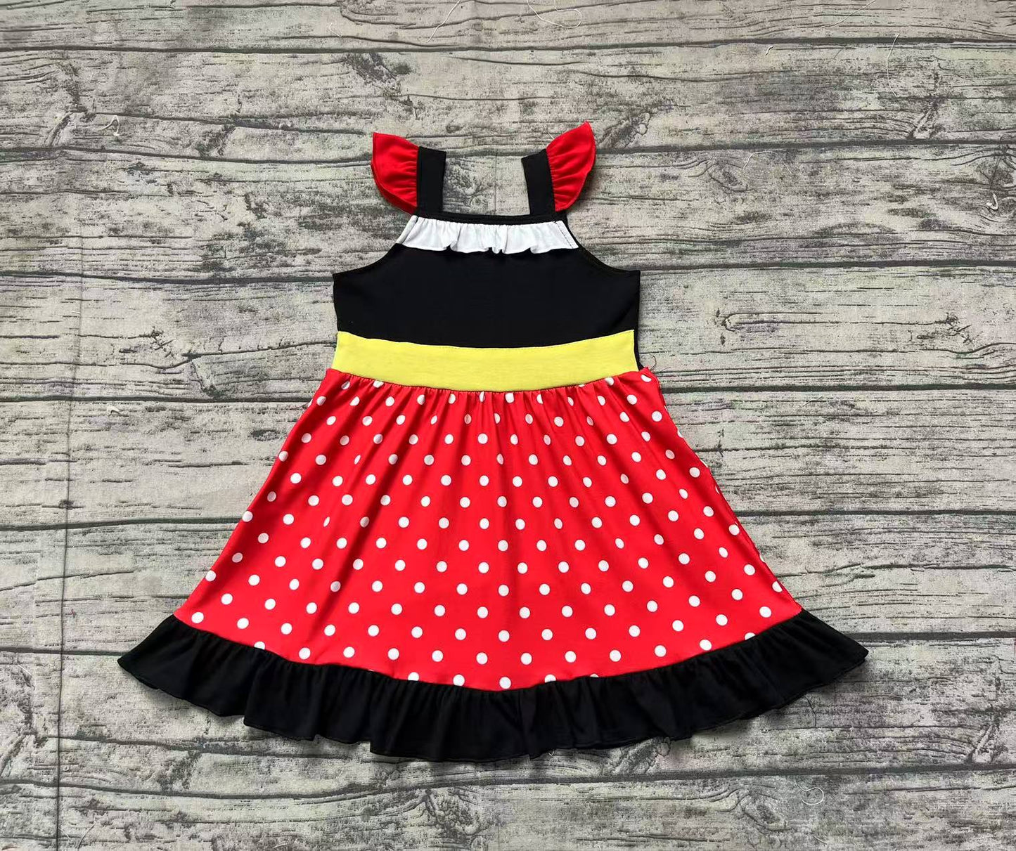 Baby Girls Princess Red Dots Knee Length Dresses